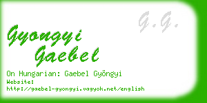 gyongyi gaebel business card